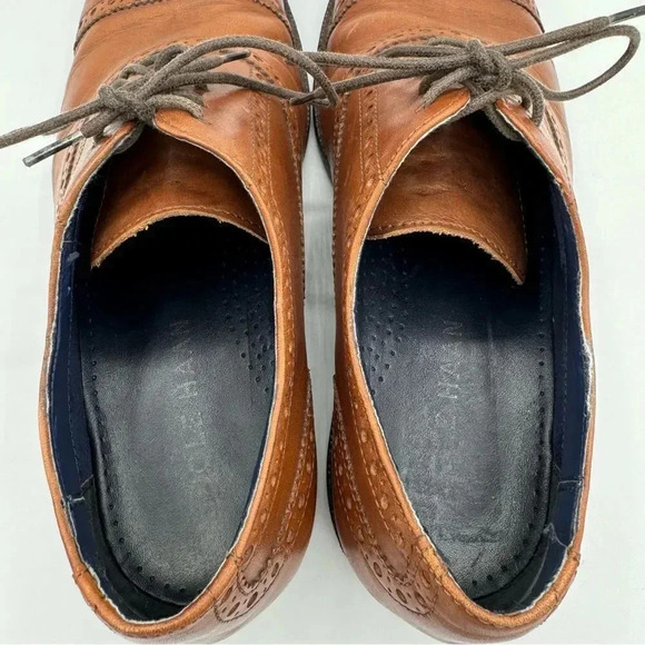 COLE HAAN Wayne Cap Toe Oxford in British Tan Size 8.5 - Picture 8 of 10
